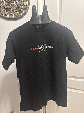 AAPE by A Bathing Ape “Universe” Tee, Black, Size M